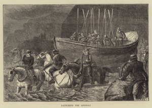 Das Rettungsboot zu Wasser lassen von William Ralston