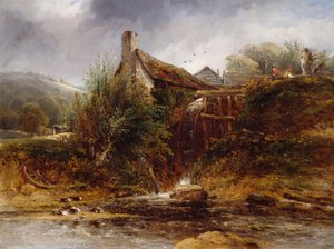 Alte Wassermühle, Nordwales, 1830-1860