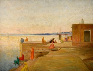 Abend in Benares, Indien
