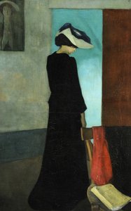 Innenraum (Dame mit Hut)