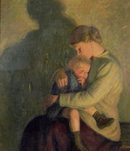 Mutter und Kind: Kerzenlicht