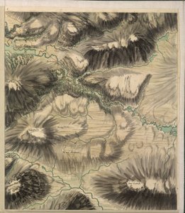 Pass von Glencoe, aus der Roy Military Survey of Scotland von William Roy