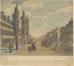 High Street, von der Ninth Street, Philadelphia
