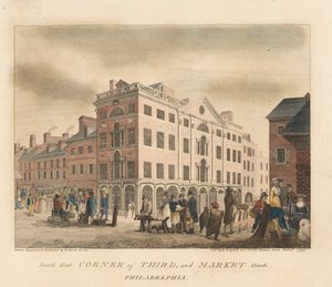 Südost-Ecke der Third und Market Streets von William Russell Birch