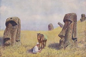 Stille Hüter der Geheimnisse einer alten polynesischen Kultur von William Scoresby Routledge