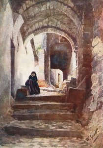 Straße in Apricale von William Scott