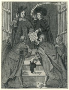 Das Einreichen einer Petition an den englischen Staatssekretär, ca. 1654