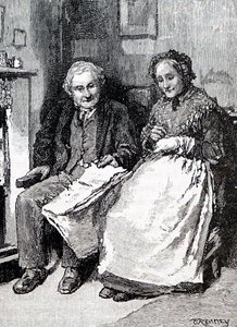 Ein älteres Paar. Von William Small (1843-1929), ein englischer Illustrator. 1880 (Gravur)