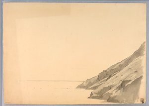 Studie einer Küstenklippe, Amalfi, Italien