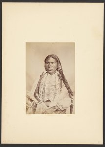 Kiowa-Krieger in Kriegskleidung [wahrscheinlich Koi-khan-hole] von William Stinson Soule