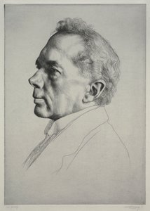 Campbell Dodgson, Profil nach links von William Strang
