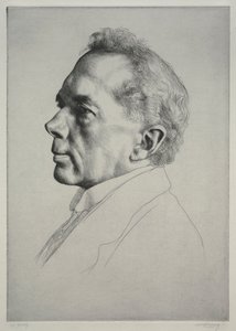 Campbell Dodgson, Profil nach links von William Strang