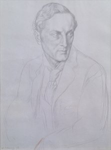 Porträt von Sir Henry John Newbolt (1862-1938), Dichter von William Strang