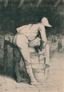 Der Metzger und das Schaf, um 1916