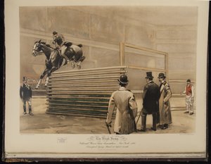 Der Hochsprung, National Horse Show Association, New York 1892, Transport, der Maud bei 6 Fuß 1 Zoll bindet von William Sullivant Vanderbilt Allen