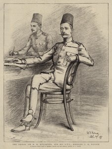 Der Sirdar, Sir H H Kitchener, und sein ADC, Bimbashi J K Watson