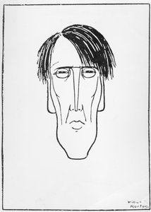 Karikatur von W.B. Yeats, 1898