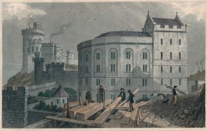 Ostende des Bridewell und Haus des Gefängnisdirektors, Edinburgh, 1829