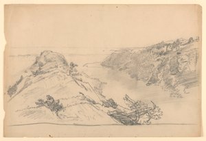 Studie für "Von Paradies zu Fegefeuer, Newport" von William Trost Richards