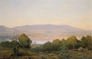 Sonnenuntergang in Centre Harbor, New Hampshire