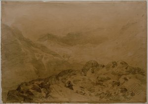 Ein felsiger Pass zwischen Bergen (Glen Croe, mit den Hängen von Ben Arthur: Ben an Lochain)