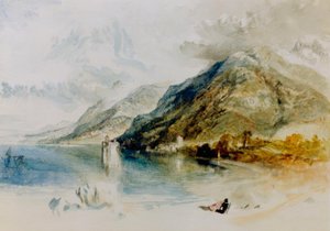 Das Schloss von Chillon am Genfer See, von Villeneuve aus gesehen von Joseph Mallord William Turner