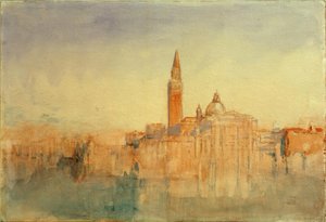 San Giorgio Maggiore bei Sonnenuntergang, vom Hotel Europa von Joseph Mallord William Turner
