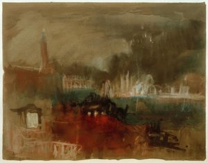 Venedig: Feuerwerk auf dem Molo von Joseph Mallord William Turner
