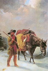 Pelzjäger überquert die Berge von William Tylee Ranney