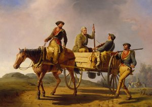 Veteranen von 1776 kehren aus dem Krieg zurück