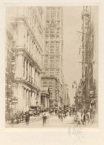 Lower Broadway, Downtown New York von William Walcot