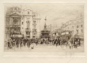 Piccadilly Circus, Blick Richtung Lower Regent Street, Criterion Theatre Dahinter von William Walcot