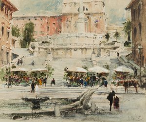 Rom: Piazza di Spagna, 1909 von William Walcot