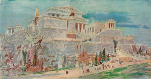 Die Akropolis, Athen, nach der römischen Restaurierung, ca. 1923