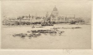 Die Themse von Waterloo aus, Blick in Richtung St. Paul