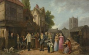 Szene vor einem Gasthaus, vielleicht in Long Ashton, Bristol, ca. 1824