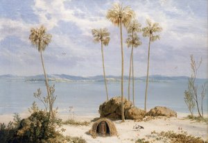Ansicht der Edward Pellew Inselgruppe im Golf von Carpenteria (Australien), Nordterritorien, Dezember 1802, während der Expedition von Matthew Flinders (1774-1814) auf der Investigator zwischen 1801 und 1803, mit dem Ziel, die südlichen Länder zu kartieren von William Westall