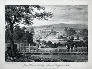 Great Western Railway, Kelston Bridge in der Nähe von Bath, ca. 1835-40 von William Weston Young