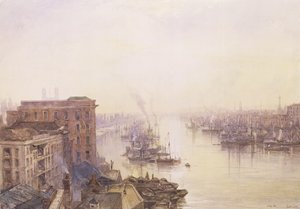 Der Pool vom Adelaide Hotel, London Bridge von William Wyld