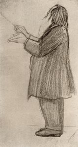 Johannes Brahms (1833-1897) deutscher Komponist, dirigierend von Willy von Beckerath