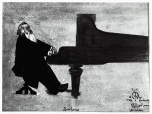 Der deutsche Komponist Johannes Brahms