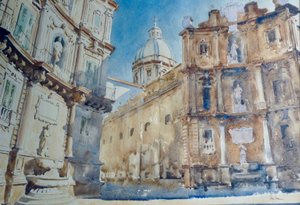 572 Spätnachmittagsschatten - Palermo, Quattro Canti