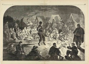 Ein Biwakfeuer am Potomac