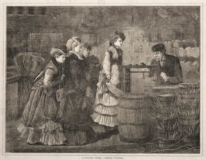 Ein Dorfladen, beim Wiegen