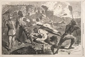 Eine Granate in den Rebellen-Schützengräben von Winslow Homer
