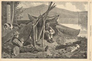 Camping in den Adirondack Mountains, aus Harper von Winslow Homer
