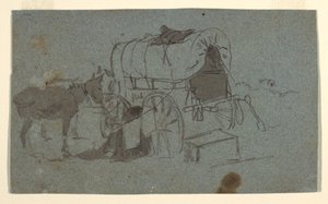 Ein Armeewagen und Maultier, ca. 1862 von Winslow Homer