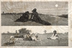 Flirten am Strand und auf der Wiese von Winslow Homer
