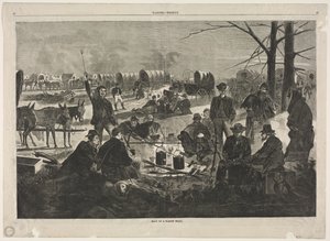 Halt des Wagenzugs, 1864 von Winslow Homer