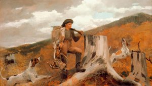 Jäger und Hunde von Winslow Homer